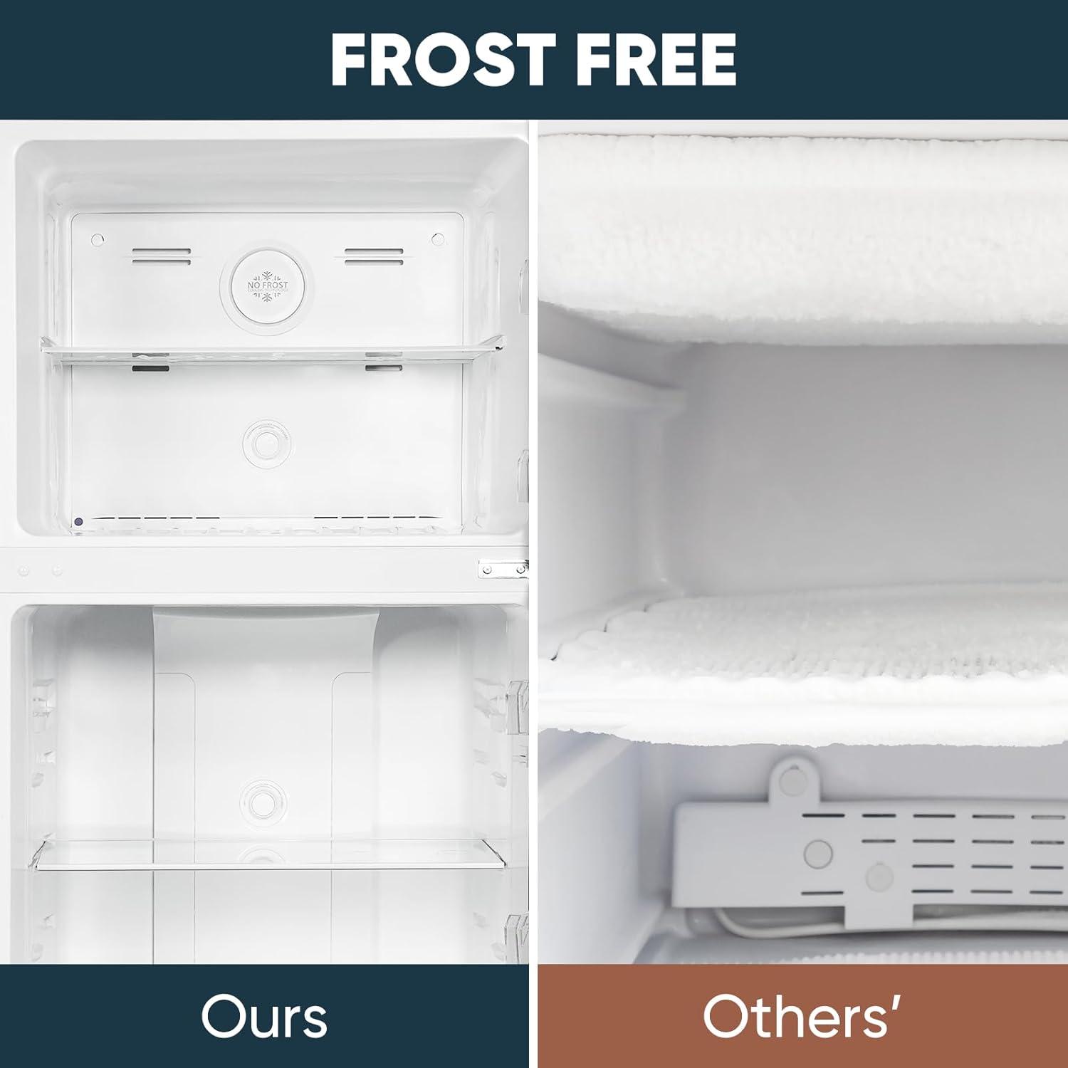 imageUpstreman 147 CuFt Double Door Refrigerator in Stainless Steel with Large Capacity Top Freezer Frost Free Adjustable Thermostat Control Fingerprintresistant ENERGY STARBD147147 CuFt