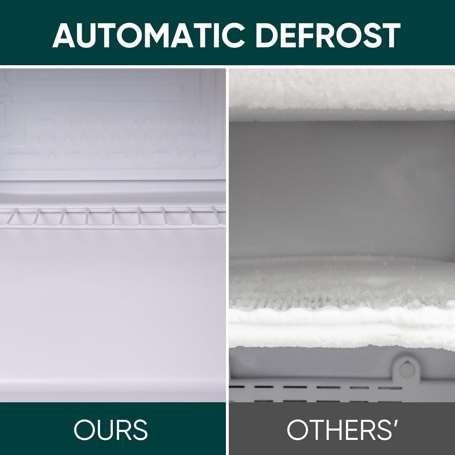 imageUpstreman 17 CuFt Retro Mini Fridge Low Noise Energy Saving Adjustable Thermostat Single Door Side Bottle Opener Metal Handle Compact Refrigerator for Office Bedroom DormFR17 PRO BlackBlack