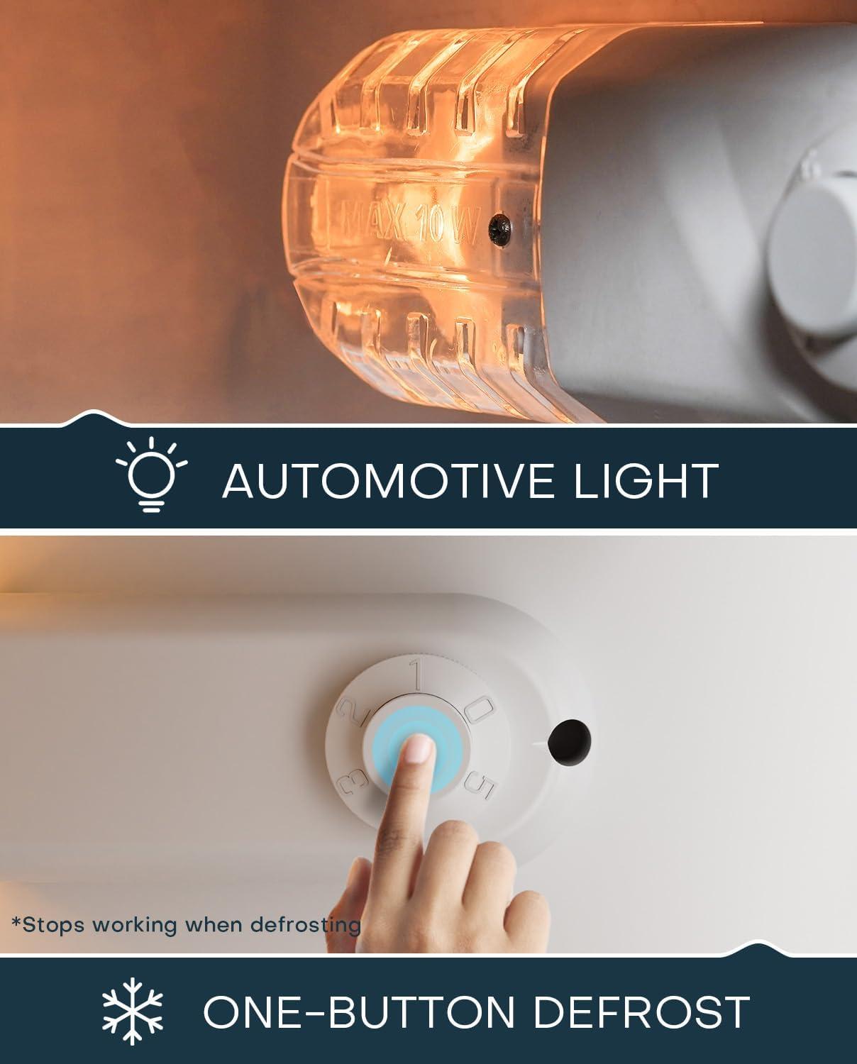 imageUpstreman 44 CuFt Mini Fridge with Freezer Single Door Mini Refrigerator for Bedroom Extra Large Capacity Energyefficient Small fridge for Office Dorm Kitchen BlackBR44