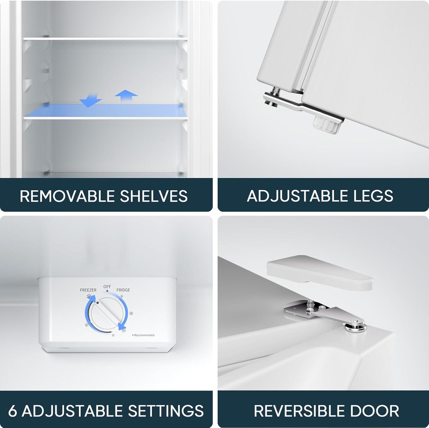 imageUpstreman 70 CuFt Convertible Upright Freezer with Large Capacity Convertible Design Energy Saving Quiet Operation Removable Shelves Suitable for Basement Dorm Apartment Office WhiteUF70