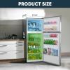 imageUpstreman 147 CuFt Double Door Refrigerator in Stainless Steel with Large Capacity Top Freezer Frost Free Adjustable Thermostat Control Fingerprintresistant ENERGY STARBD147147 CuFt