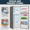 imageUpstreman 147 CuFt Double Door Refrigerator in Stainless Steel with Large Capacity Top Freezer Frost Free Adjustable Thermostat Control Fingerprintresistant ENERGY STARBD147147 CuFt