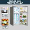 imageUpstreman 147 CuFt Double Door Refrigerator in Stainless Steel with Large Capacity Top Freezer Frost Free Adjustable Thermostat Control Fingerprintresistant ENERGY STARBD147176 CuFt