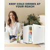 imageUpstreman 17 Cuft Mini Fridge with Freezer Dorm Essentials Adjustable Thermostat Energy Saving Low Noise Single Door Compact Refrigerator for Dorm Office Bedroom BlackFR17White