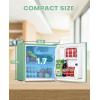 imageUpstreman 17 Cuft Mini Fridge with Freezer Dorm Essentials Adjustable Thermostat Energy Saving Low Noise Single Door Compact Refrigerator for Dorm Office Bedroom BlackFR17Mint Green