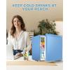 imageUpstreman 17 Cuft Mini Fridge with Freezer Dorm Essentials Adjustable Thermostat Energy Saving Low Noise Single Door Compact Refrigerator for Dorm Office Bedroom BlackFR17Blue
