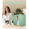 imageUpstreman 17 Cuft Mini Fridge with Freezer Dorm Essentials Adjustable Thermostat Energy Saving Low Noise Single Door Compact Refrigerator for Dorm Office Bedroom BlackFR17Mint Green