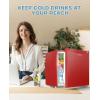 imageUpstreman 17 Cuft Mini Fridge with Freezer Dorm Essentials Adjustable Thermostat Energy Saving Low Noise Single Door Compact Refrigerator for Dorm Office Bedroom BlackFR17Red