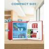 imageUpstreman 17 Cuft Mini Fridge with Freezer Dorm Essentials Adjustable Thermostat Energy Saving Low Noise Single Door Compact Refrigerator for Dorm Office Bedroom BlackFR17Red