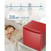 imageUpstreman 17 Cuft Mini Fridge with Freezer Dorm Essentials Adjustable Thermostat Energy Saving Low Noise Single Door Compact Refrigerator for Dorm Office Bedroom BlackFR17Red