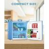 imageUpstreman 17 Cuft Mini Fridge with Freezer Dorm Essentials Adjustable Thermostat Energy Saving Low Noise Single Door Compact Refrigerator for Dorm Office Bedroom BlackFR17Blue
