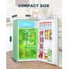 imageUpstreman 32 CuFt Mini Fridge with Freezer Single Door Mini Fridge Dorm Fridge Adjustable Thermostat Mini Refrigerator for Bedroom Office Dorm BlackBR321Mint Green
