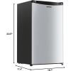 imageUpstreman 32 CuFt Mini Fridge with Freezer Single Door Mini Fridge Dorm Fridge Adjustable Thermostat Mini Refrigerator for Bedroom Office Dorm BlackBR321Stainless Steel