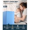 imageUpstreman 32 CuFt Mini Fridge with Freezer Single Door Mini Fridge Dorm Fridge Adjustable Thermostat Mini Refrigerator for Bedroom Office Dorm BlackBR321Baby Blue