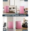 imageUpstreman 32 CuFt Mini Fridge with Freezer Single Door Mini Fridge Dorm Fridge Adjustable Thermostat Mini Refrigerator for Bedroom Office Dorm BlackBR321Cameo Pink