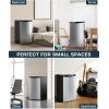 imageUpstreman 32 CuFt Mini Fridge with Freezer Single Door Mini Fridge Dorm Fridge Adjustable Thermostat Mini Refrigerator for Bedroom Office Dorm BlackBR321Stainless Steel