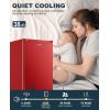 imageUpstreman 32 CuFt Mini Fridge with Freezer Single Door Mini Fridge Dorm Fridge Adjustable Thermostat Mini Refrigerator for Bedroom Office Dorm BlackBR321Passion Red