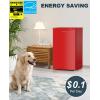 imageUpstreman 32 CuFt Mini Fridge with Freezer Single Door Mini Fridge Dorm Fridge Adjustable Thermostat Mini Refrigerator for Bedroom Office Dorm BlackBR321Passion Red
