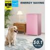 imageUpstreman 32 CuFt Mini Fridge with Freezer Single Door Mini Fridge Dorm Fridge Adjustable Thermostat Mini Refrigerator for Bedroom Office Dorm BlackBR321Cameo Pink