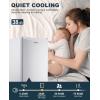 imageUpstreman 32 CuFt Mini Fridge with Freezer Single Door Mini Fridge Dorm Fridge Adjustable Thermostat Mini Refrigerator for Bedroom Office Dorm BlackBR321Snow White