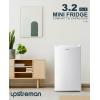 imageUpstreman 32 CuFt Mini Fridge with Freezer Single Door Mini Fridge Dorm Fridge Adjustable Thermostat Mini Refrigerator for Bedroom Office Dorm BlackBR321Snow White