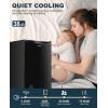 imageUpstreman 32 CuFt Mini Fridge with Freezer Single Door Mini Fridge Dorm Fridge Adjustable Thermostat Mini Refrigerator for Bedroom Office Dorm BlackBR321Glossy Black