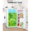 imageUpstreman 32 CuFt Mini Fridge with Freezer Single Door Mini Fridge Dorm Fridge Adjustable Thermostat Mini Refrigerator for Bedroom Office Dorm BlackBR321Snow White