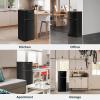 imageUpstreman 40 CuFt Mini Fridge with Freezer Dorm Essentials Double Door Small Refrigerator for Office Dorm Bedroom Adjustable Thermostat Large Capacity BlackBR401Black