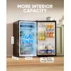 imageUpstreman 44 CuFt Mini Fridge with Freezer Single Door Mini Refrigerator for Bedroom Extra Large Capacity Energyefficient Small fridge for Office Dorm Kitchen BlackBR44