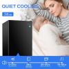 imageUpstreman 45 CuFt Mini Fridge with Freezer Single Door Mini Refrigerator Adjustable Thermostat Low Noise Energy Saving Small Refrigerator for Bedroom Dorm Office Black FR45Classic Black