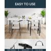 imageUpstreman Home 6ft Folding Table SwiftFold Plastic Portable Foldable Table Indoor Outdoor Heavy Duty FoldinHalf Utility Table wCarry Handle Lock Dining Party Office Wedding 350 LBSGranite White