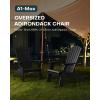 imageUpstreman Home Oversized Adirondack Chair Set of 1 Outdoor Fire Pit Chair with 2 Cup Holders Adirondack Patio Chair Weather Resistant for Outside Porch Lawn Garden A1 Max BlueBlack