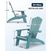 imageUpstreman Home Oversized Adirondack Chair Set of 1 Outdoor Fire Pit Chair with 2 Cup Holders Adirondack Patio Chair Weather Resistant for Outside Porch Lawn Garden A1 Max BlueBlue