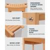 imageUpstreman Home Oversized Shower Bench Waterproof Shower Stool for Inside Shower NonSlip Shower Seat with Storage Shelf Poly Lumber Shower Bench for Bathroom Living Room 24quot Teak Color