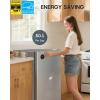 imageUpstreman 32 CuFt AllRefrigerator Mini Fridge Energy Star Certified Adjustable Thermostat Reversible Door LED Lamp Compact Refrigerator for Office Bedroom or Dorm SilverCR32
