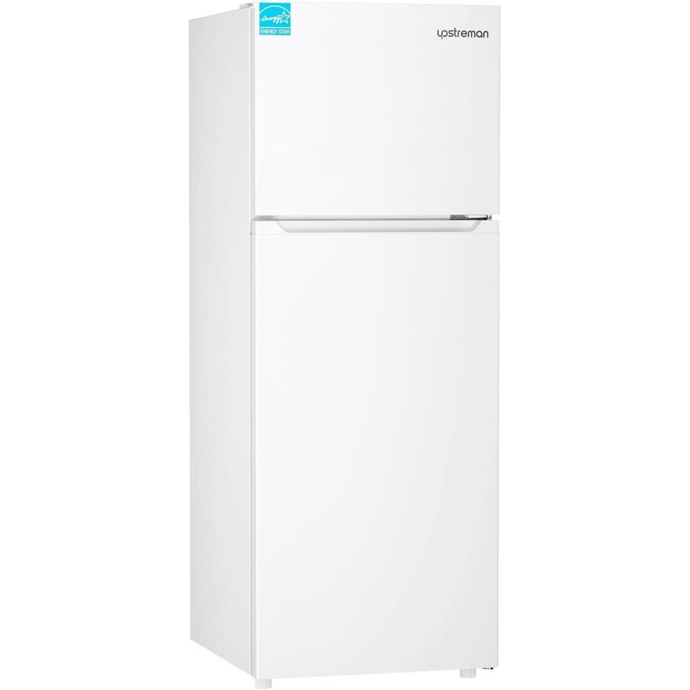 imageUpstreman 147 CuFt Double Door Refrigerator in White Steel with Large Capacity Top Freezer Frost Free Adjustable Thermostat Control FingerprintresistantReversible Door Swing ENERGY STAR