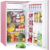 imageUpstreman 32 CuFt Mini Fridge with Freezer Single Door Mini Fridge Dorm Fridge Adjustable Thermostat Mini Refrigerator for Bedroom Office Dorm BlackBR321Cameo Pink