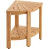 imageUpstreman Home Adirondack Outdoor Side Table WeatherResistant EasyCare Small End Table NonSlip Corner Shower Stool IndoorOutdoor Use for Patio Porch Living RoomTeak Color