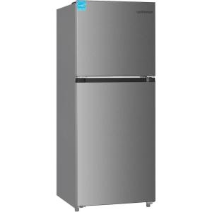 imageUpstreman 147 CuFt Double Door Refrigerator in Stainless Steel with Large Capacity Top Freezer Frost Free Adjustable Thermostat Control Fingerprintresistant ENERGY STARBD147116 CuFt