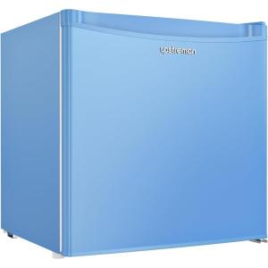 imageUpstreman 17 Cuft Mini Fridge with Freezer Dorm Essentials Adjustable Thermostat Energy Saving Low Noise Single Door Compact Refrigerator for Dorm Office Bedroom BlackFR17Blue