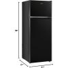 imageUpstreman 77 Cu Ft Refrigerator with Freezer Double Door Fridge with Adjustable Thermostat Reversible Door Large Capacity Refrigerator for Apartment Dorm Office Kitchen Red BD75Black