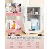 imageUpstreman Skincare Fridge with Mirror 6 Liter Mini Fridge for Skincare Makeup Fridge for Cosmetics Drinks ampamp Food Portable Personal Cooler for Bedroom Dorm and Car White
