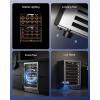 imageUpstreman 54 Bottle Wine Fridge 4065F Dual Zone Wine Cooler Refrigerator Small Builtin or Freestanding Wine Fridge with Stainless Steel Glass Door for Home Office or Kitchen W54